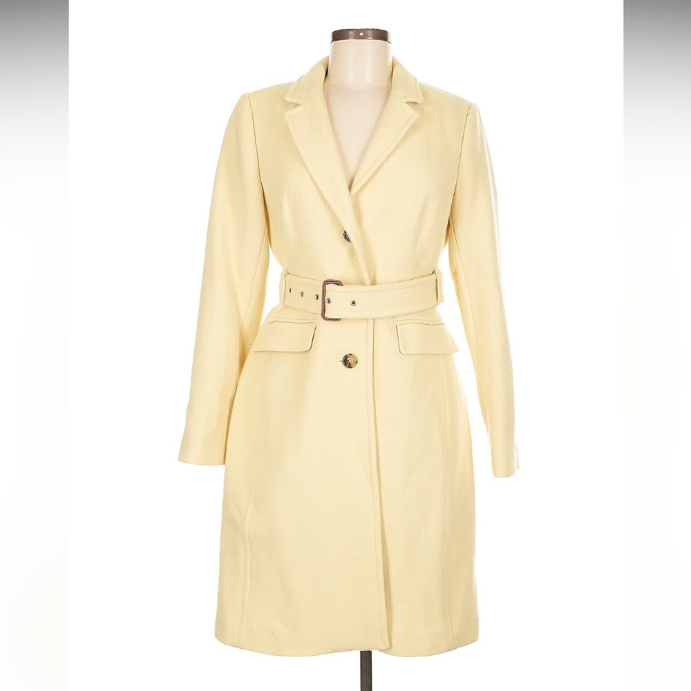 J.CREW Lady Day Afternoon Yellow Italian Cloth Wool Coat size 6